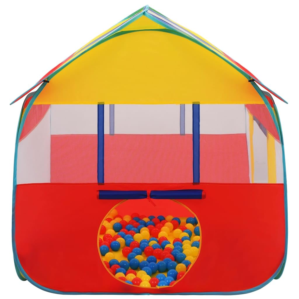 Spielzelt mit 300 Bällen XXL, Polyester und Stahldraht, 123x120x126 cm, faltbar mit Tragetasche, transparentes Netzfenster, robustes Spielhaus für Kinderzimmer, Garten, drinnen und draußen