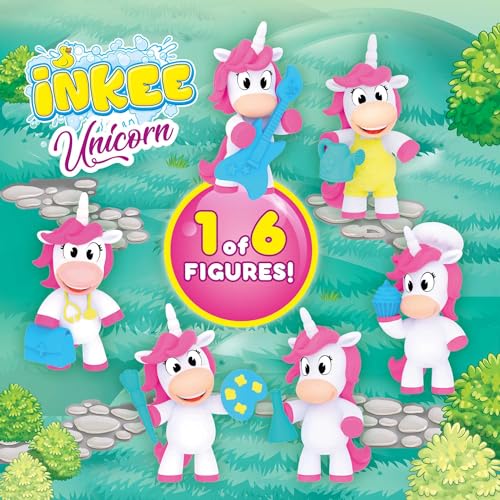INKEE Unicorn Professions Pack de 3 Bombas de Baño para Niños con Figura Sorpresa de Unicornios, con Aroma a Batido de Plátano, 6 Diseños de Unicornios con Diferentes Profesiones, Color Rosa o Verde - imagen 3