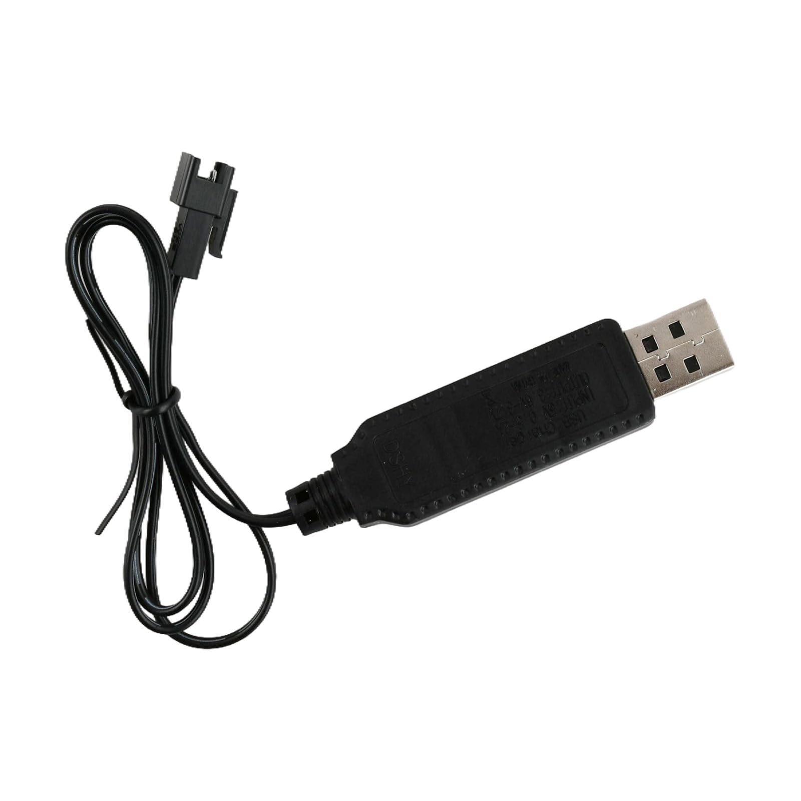 FooYee USB Charger Cable for 3.7V LiPo Battery with SM-2P Plug, Universal RC Battery Charger for FPV Drone, RC Cars, Boats, Trucks, Overcharge Protection with LED Indicator