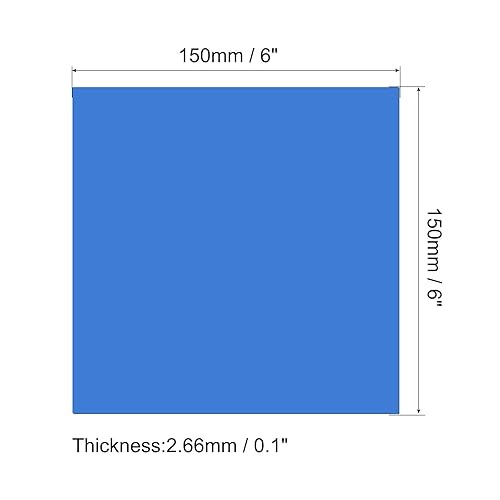 Miniatura 2 de MECCANIXITY PMMA - Hojas acrílicas de colores no transparentes de 6 x 6 pulgadas, color azul claro para vidrio, bricolaje, pintura, manualidades