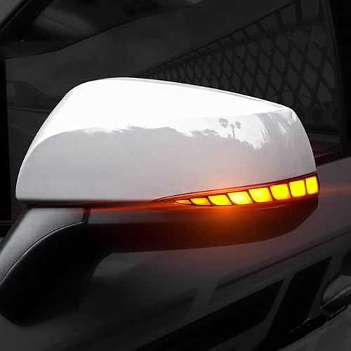 Miniatura 2 de HIGH FLYING Espejos laterales LED para automóvil, indicador de luces intermitentes dinámicas secuenciales, 2 unidadespar para Toyota Tacoma