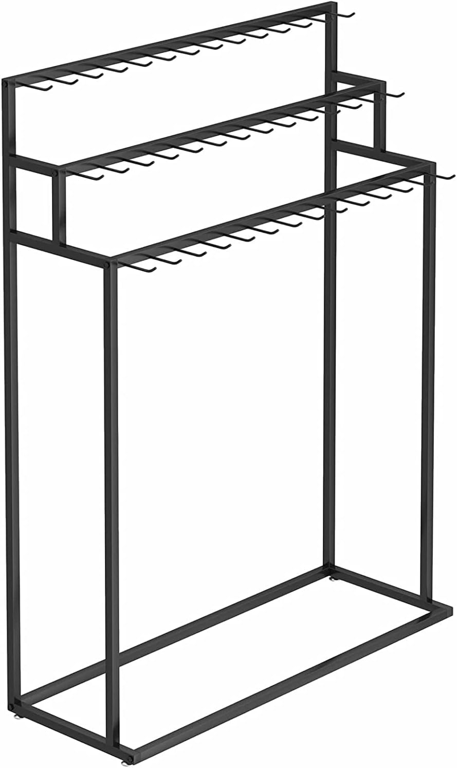 Storage Rack for Belts and Ties, 3-Tier Metal Display Stand for Organizing Accessories in Home or Retail Environments