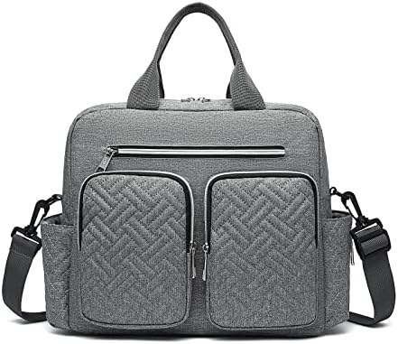 KONO Wickeltasche Baby Kinderwagen Tasche Diaper Bag Kliniktasche Geburt | Große Babytasche, Isolierte Fächer, Nass-Trocken-Trennung, Kinderwagen-Haken, Optimale Organisation, für