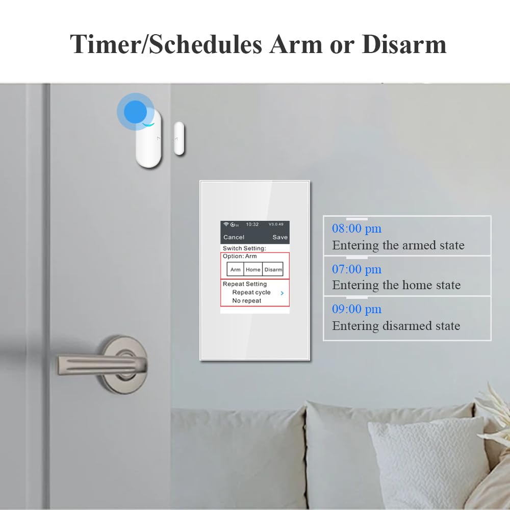 LANBON L8 LCD Alarm Smart Switch, Smart Home Security & Light