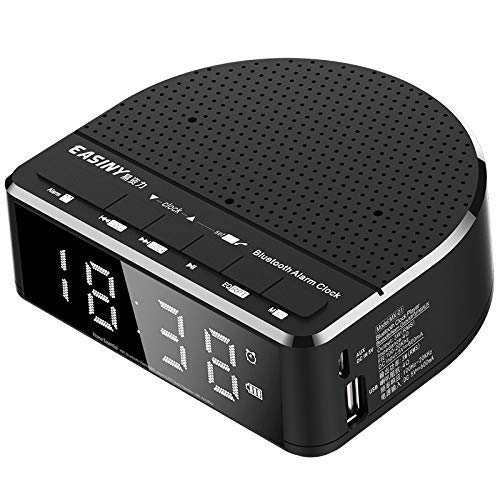 Bedside Led Wecker Digitaler Wecker Radio Mit Bluetooth-Lautsprecher Rote Ziffernanzeige Mit 2 Dimmer Fm Radio USB Port Audio Docks