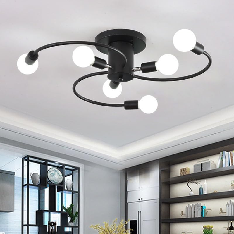 Luminaire de salon moléculaire noir 60cm pour illuminer vos repas