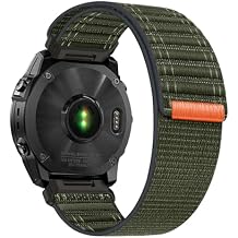 Abanen Lightweight Nylon Sport Loop Watch Band for Garmin Fenix 8 51mm / epix Pro 51mm/ Instinct 3 50, QuickFit 26mm One-piece Design Wrist Strap for Instinct 2X / Enduro 3/ Fenix 7X/6X/ 5X