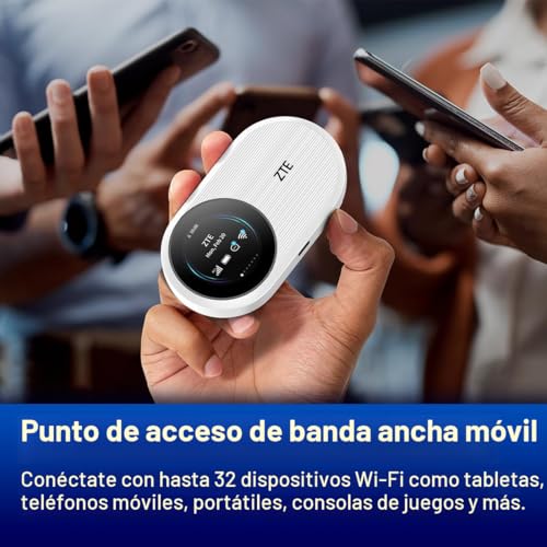 Miniatura 5 de Zte U10s Pro, Wi-Fi 6 Router 4g Lte Viaje, Portátil Desbloqueado, Conecta 32 Dispositivos, 3000 Mah, 10 Horas Batería