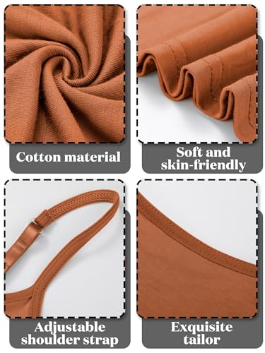 Image of WILLBOND 3 Pieces Women Basic Long Tanks Adjustable Spaghetti Strap Camisole Top