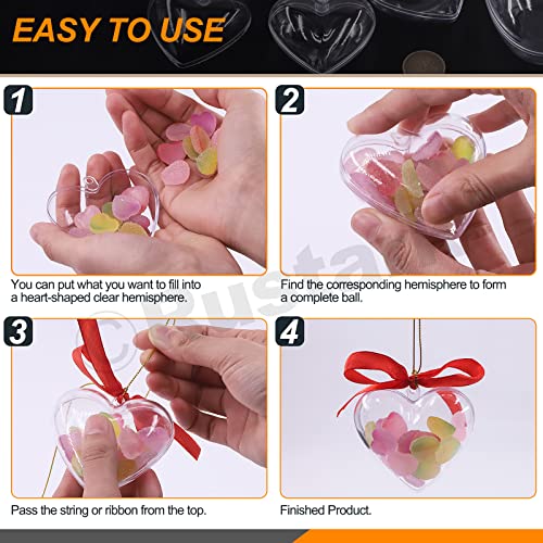 Kit de adornos de Navidad de plástico transparente rellenable para evitar roturas en bodas 6
