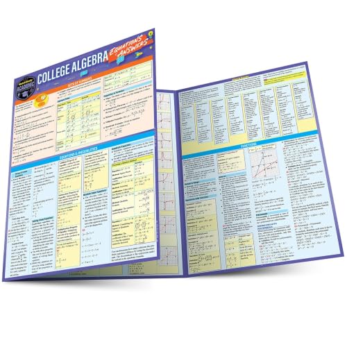 College Algebra Equations & Answers (Quickstudy Reference Guide)