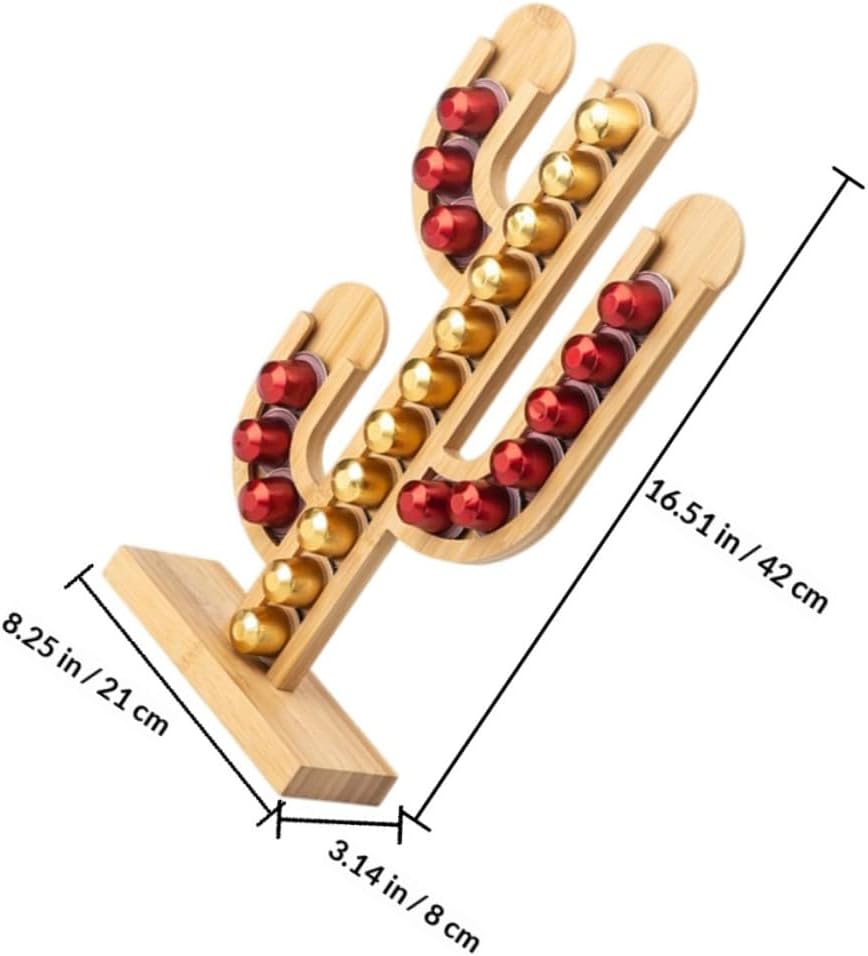 Coffee Pod Holder Cactus-shaped Coffee Capsule Organizer Removable Desktop for Kitchen Decoration