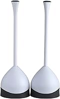 Clorox Toilet Plunger with Hideaway Caddy Set of 2 - Heavy Duty Flange Plunger, Discreet Storage Holder for Bathroom Organization