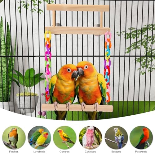 Kyouki Bird Perch Bird Cage Accessories Platform Swing — alternate color or size variant on Amazon