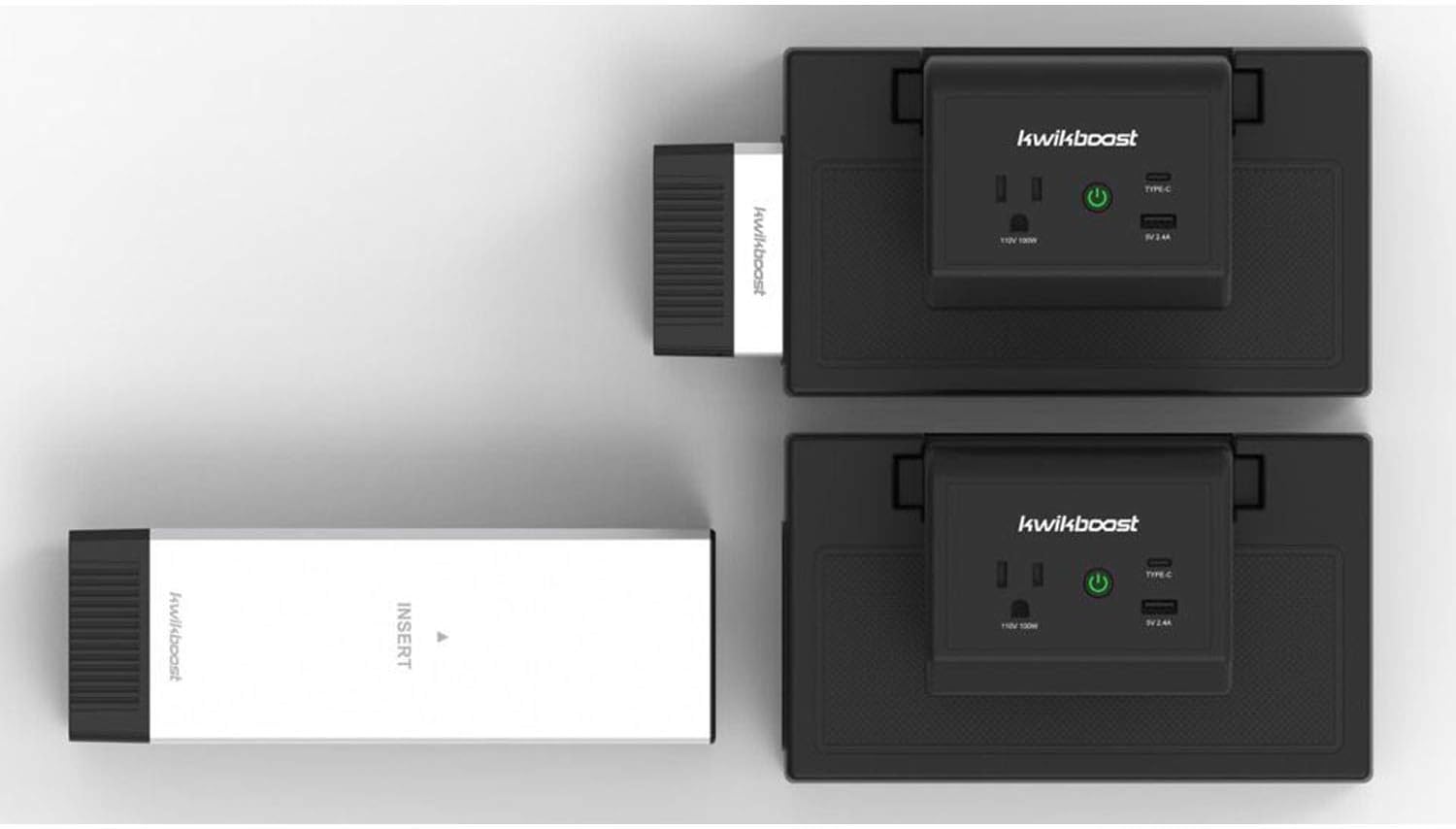 EdgePower – 3 Battery Kit – Clamp-On Portable Battery Charging Station – Cordless Power Solution for Classrooms and Offices (Pro Bundle)