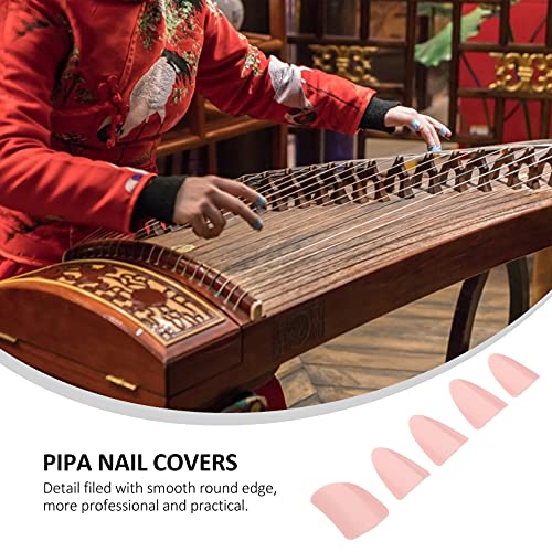 Ushobe Nail Accessories Thumb Protector 5Pcs Pipa Nails Guzheng Finger Picks Instrument Fingertip Covers Pipa Practice Tools For Guzheng Pipa Beginners Instrument Nail Accessories Kids Guitar #TOP2