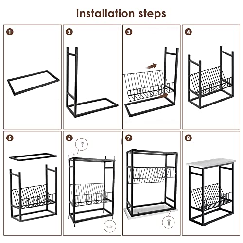 Unglehome End Table, Narrow Nightstand, Skinny Bedside Tables, Small Side Table For Small Spaces With Magazine Holder Rustic Slim Little Thin Table For Living Room, Bedroom, Sofa-Light Grey #TOP5