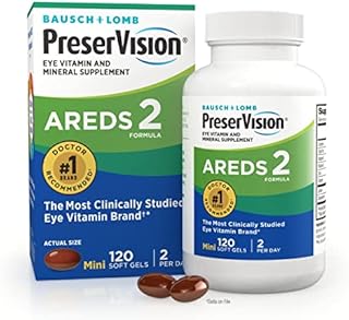 Bausch & Lomb PreserVision Eye Vitamin & Mineral Supplement AREDS 2 Formula -- 120 Count (Pack of 1)