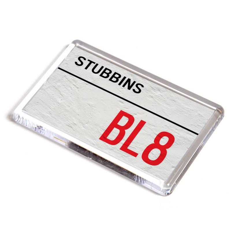 FRIDGE MAGNET - Stubbins BL8 - UK Postcode