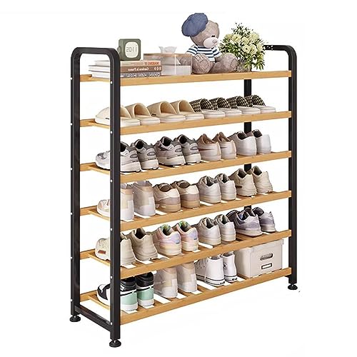Organisateur de rangement de chaussures de grande capacité en bois pour gagner de l'espace