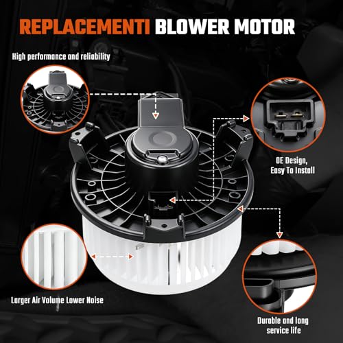 Image of 700203 HVAC Blower Motor Front Fit for Dodge Ram 1500 2500 3500 2007-2018,Compatible with Honda CR-V Accord Pilot Odyssey 2007-2017,fit for Jeep Patriot & Wrangler 2008-2016