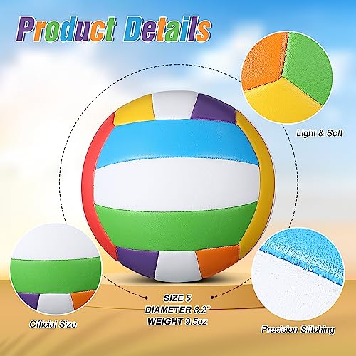 Image of Lenwen 2 Pack Volleyball Official Size 5, Colorful