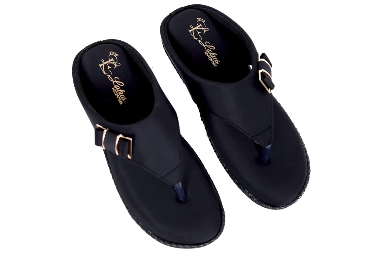 Women Comfortable Soft Paded Doctor Flats Daily Use Dr Sole Footwear Casual Stylish Chappals Slippers for Ladies & Girls (Black, 4) (B0D56X77M7) Amazon Price History, Amazon Price Tracker
