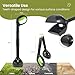 NYEONHRT 28 Inch Handle Dog Pooper Scooper Portable with Bag Attachment, One Handed Foldable Design, Includes 120 Waste Bags and Dispenser for Grass Yard Gravel Cleanup
