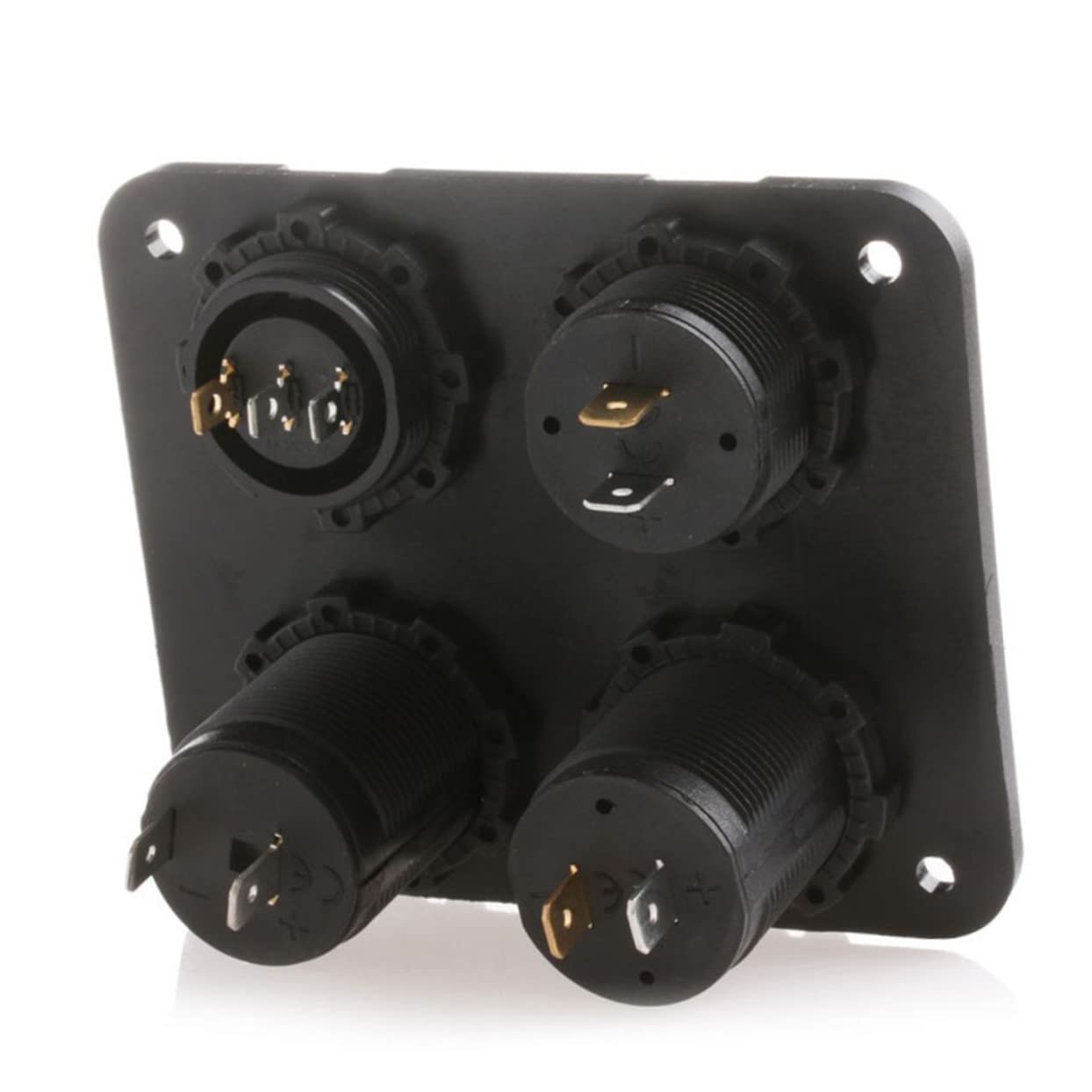 HOMSFOU 2 Pezzi 4 1 Convertitore Per Auto 21a Caricabatterie Usb Doppio Led Voltmetro 12-24v Tensione Universale Per Veicoli Barca