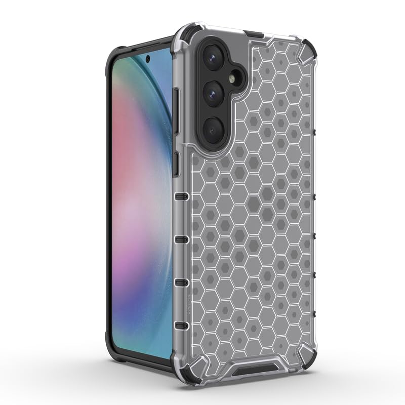 Image of Plastic Bumper Back Case Cover for Samsung Galaxy A55 5G (Transparent)