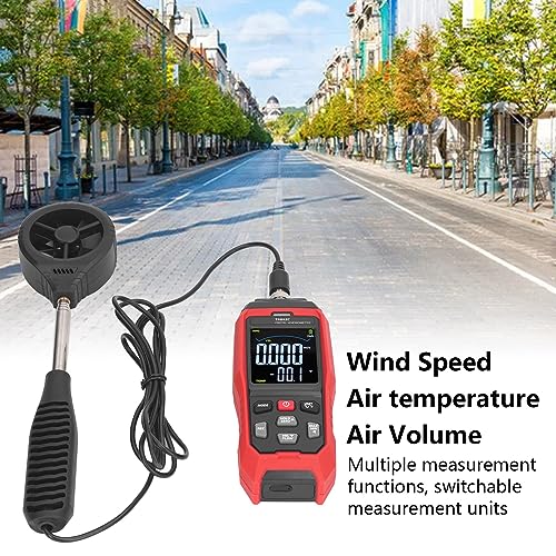 Digitales Anemometer, Tragbares Windgeschwindigkeitsmessgerät mit Datenkabel, Misst die Windgeschwindigkeit, Windströmung, Luftströmung, Tragbarer Geschwindigkeitstester – Bild 3