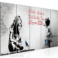 Runa Art Photo Wallpaper Banksy Mosaic 352 X 250 Cm Non-Woven Wall Art XXL Moderne Living Room Bedroom Brown 9167011a
