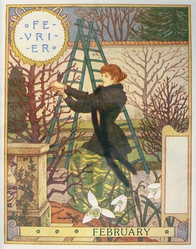 Impression d'affiches Eugène Grasset Février pour un intérieur chic au bureau