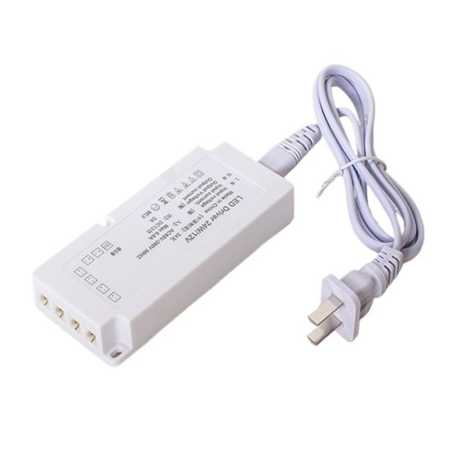 PWANUIGTE LED Cabinet Light Power Supply 12V 12W 15W 18W 24W 36W 72W 100W Strip Transformer Constant Voltage(24W-6 output ports)