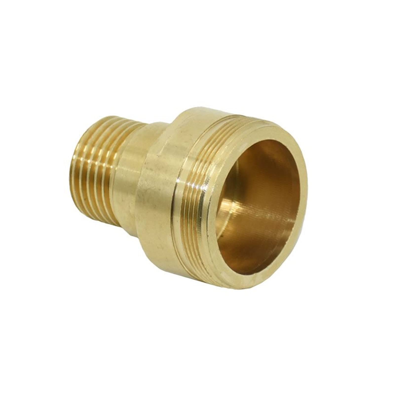 Accesorio de tubería roscada de latón, Conector reductor de buje de latón con rosca, Conector de montaje Conector de latón macho M32 a 1/2 "Conector reductor de grifo de jardín Conector roscado Anunci