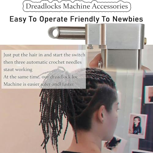 Machine dreadlocks électrique portable en acier inoxydable pour extensions - 6