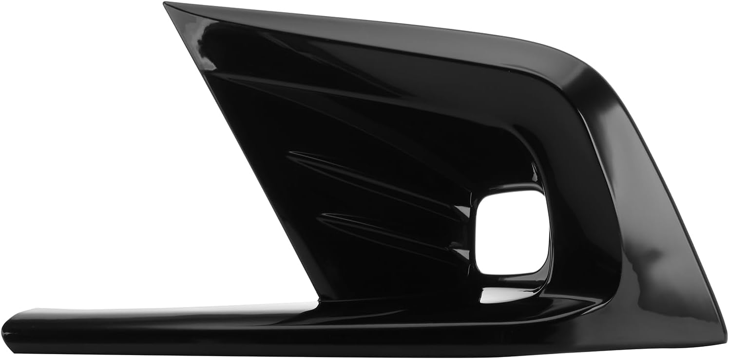 Front Fog Light Cover Trim Fit for Honda Civic 11th 2022 2023 Left Right Lower Fog Lamp Bumper Bezel Frame Trim, Glossy Black