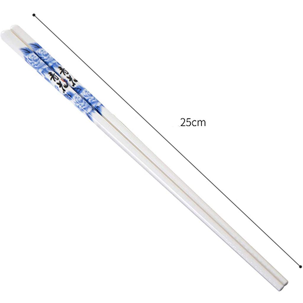 ZHOUXIAO Chopsticks De Porcelana Conjunto De Regalo con Estuche, 10 Pares De Sushi Japonés Reutilizables Reutilizables Caja De Regalo, Luxury Premium Chinese Chopsticks Bone A