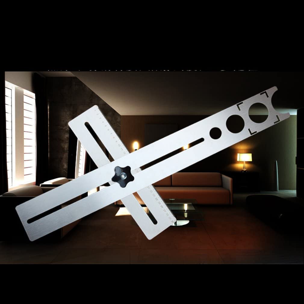 Rapporteur pour Le Travail du Bois, 360 degrés réglable Universel carrelage marbre Verre céramique Sol Forage Trou Outils Trou ouvre localisateur Position règle perforateur Outil de Mesure de Mise en