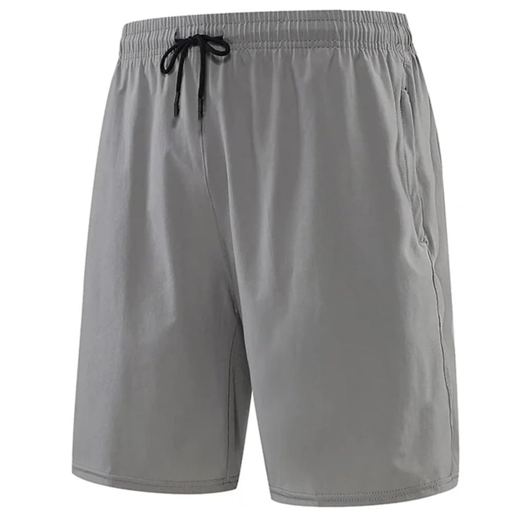 REHJJDFD Mens Athletic Hiking Shorts Workout Shorts Lightweight Sports Gym Running Shorts Gray Adult Size 3XL