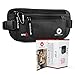 Travel Money Belt for Women and Men, Hidden RFID Blocking, Secure Waterproof Waist Pouch (black)