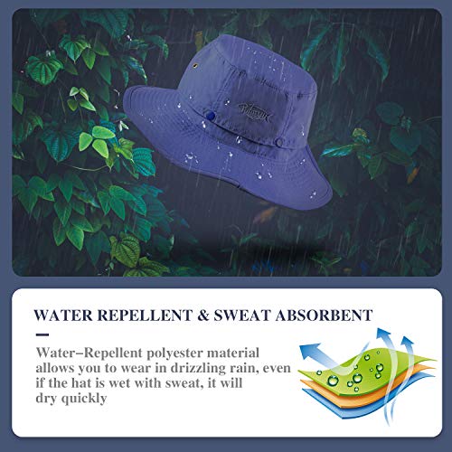 Image of Palmyth Head Net Hat, Sun Hat Safari Hat | UPF 50+, Removable Neck Flap, Water-Repellent, Wide Brim, Adjustable Chin Strap for Fishing and Gardening