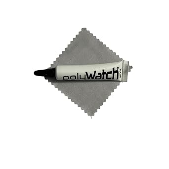 Polywatch Poly Watch Plastic Crystal Glass Polish & Scratch Remover Repair Tool with Blue Cloth, 5 ml Tube