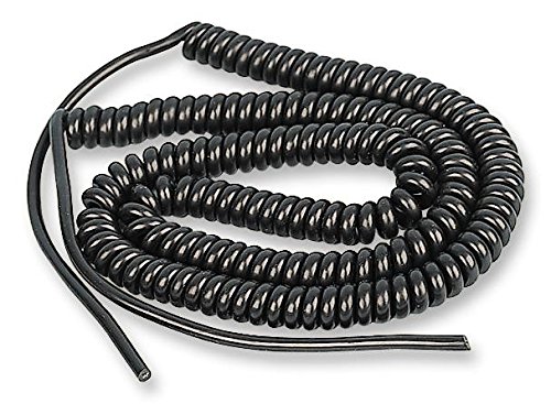 Cable de micrófono en espiral de 5 núcleos, 0,9 a 6 m, cable de micrófono multicorado