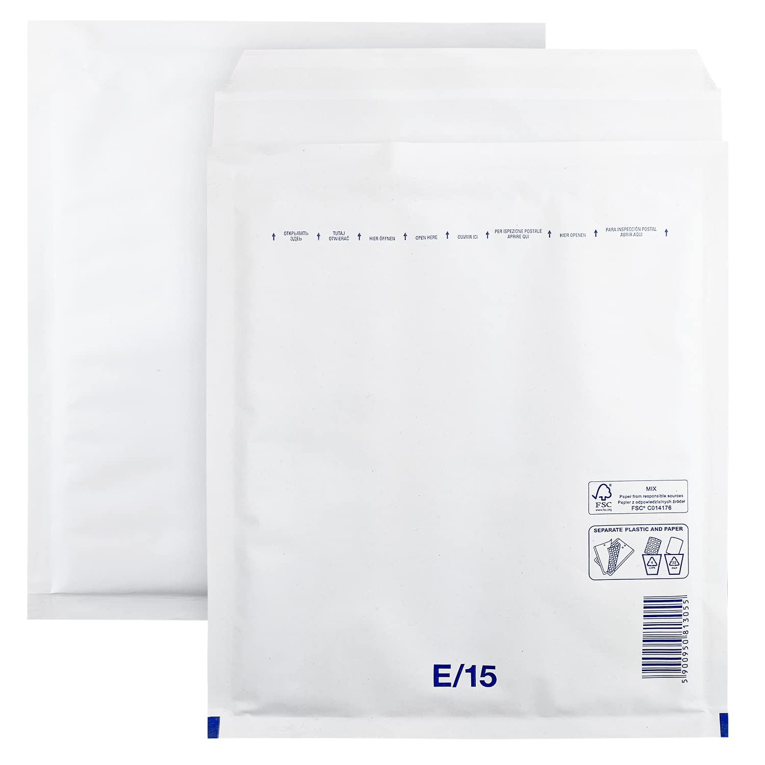 Netuno 100 Bubble envelopes E/15 240 x 275 mm 9.45 x 10.8 in Cushioned Mailer air Cushion Padded mailers Shipping Bags Bubble mailing Envelope Padded envelopes for Shipping