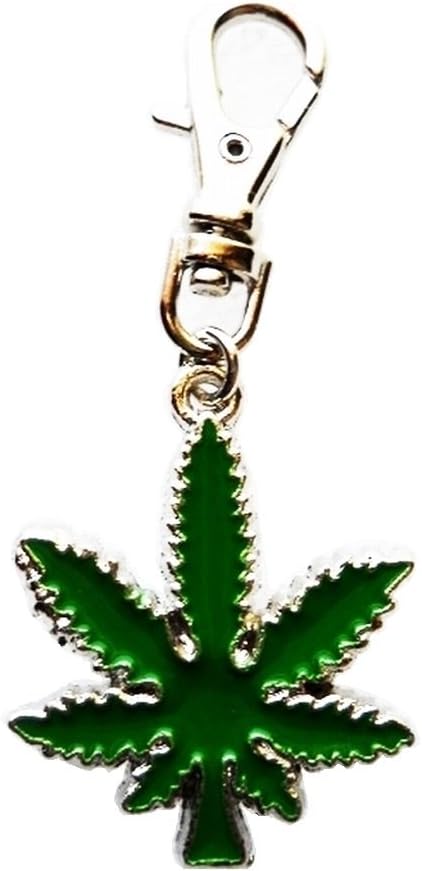 pot leaf dog tag