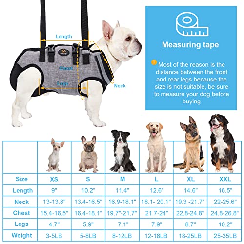 Ownpets Dog Sling Harness, Outdoor Sling Bag For Spine Protection, Whole Body Support, Support Vest To Assist Aged Dogs, Outdoor, S #TOP7