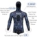 C-STREAM Men Spearfishing Wetsuit Neoprene 3mm 1.5mm Camouflage Diving Suit 2pcs Set for Freediving, Snorkeling,Scuba Dive (Camo Blue, XX-Large, 1.5, 1.5, Millimeters)
