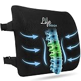 Life Design Lumbar Support Pillow for Office Chair – Memory Foam Pillow for Desk Chair – Back Suppor