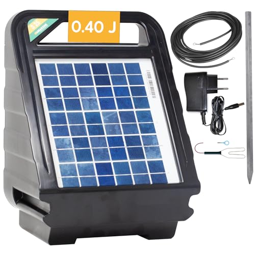 Agrarzone Cercado eléctrico S25 12V con Solar 3 W, 0,4 Joule |...